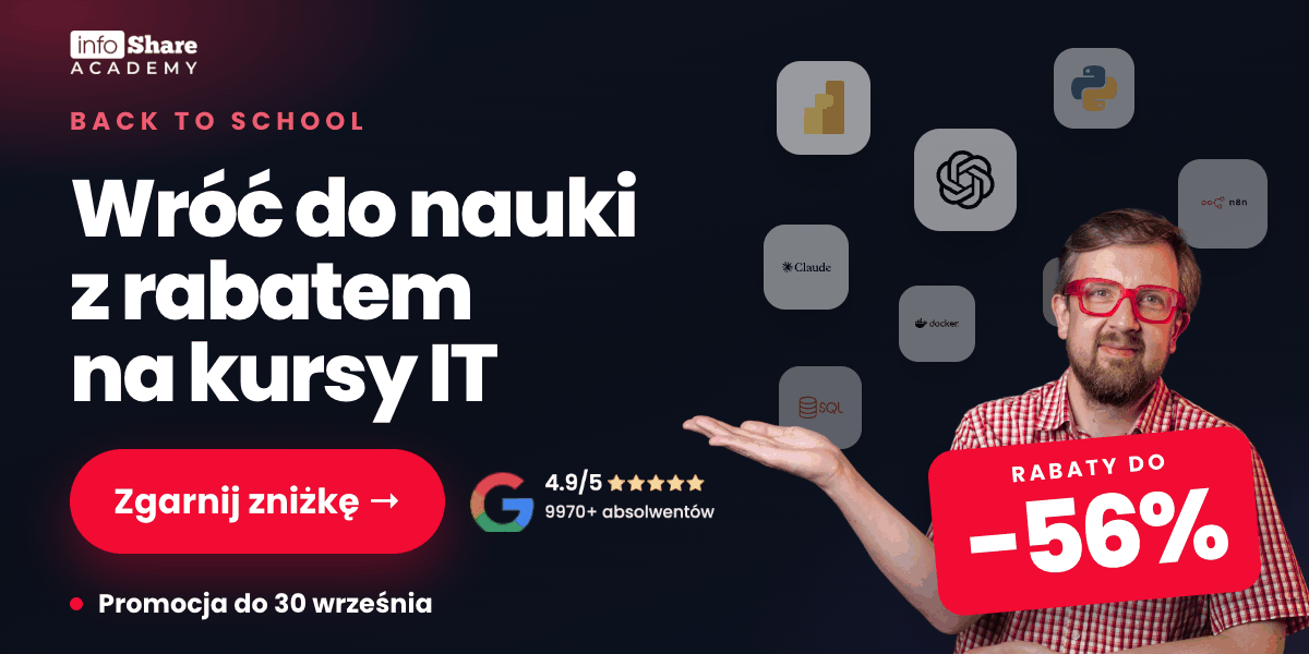 Back to School w infoShare Academy. Niższe ceny kursów IT, promocja do 30 września 2026